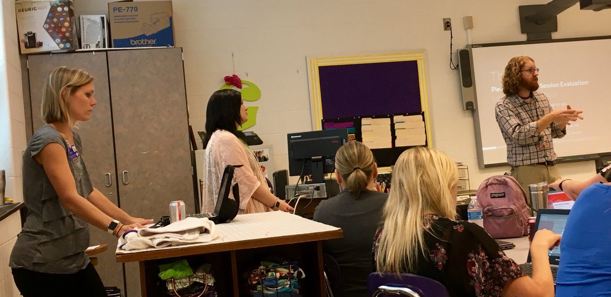 <a href="/PineLevelES/">PineLevelES</a> staff sharing out MTSS Core strengthing at JCPS Ignite2018 at CHHS this morning.
