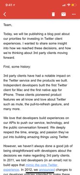 Twitter says its ending legacy APIs, not 'killing' third-party clients