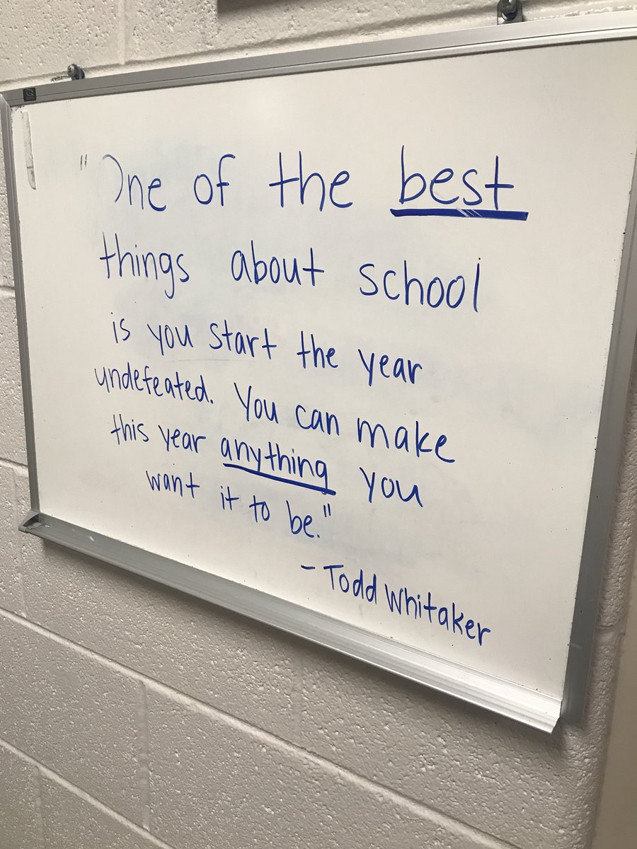 drorzel's tweet image. It would appear that @ToddWhitaker has made quite a lasting impression on our #sd113a staff, including @ksullivan113a