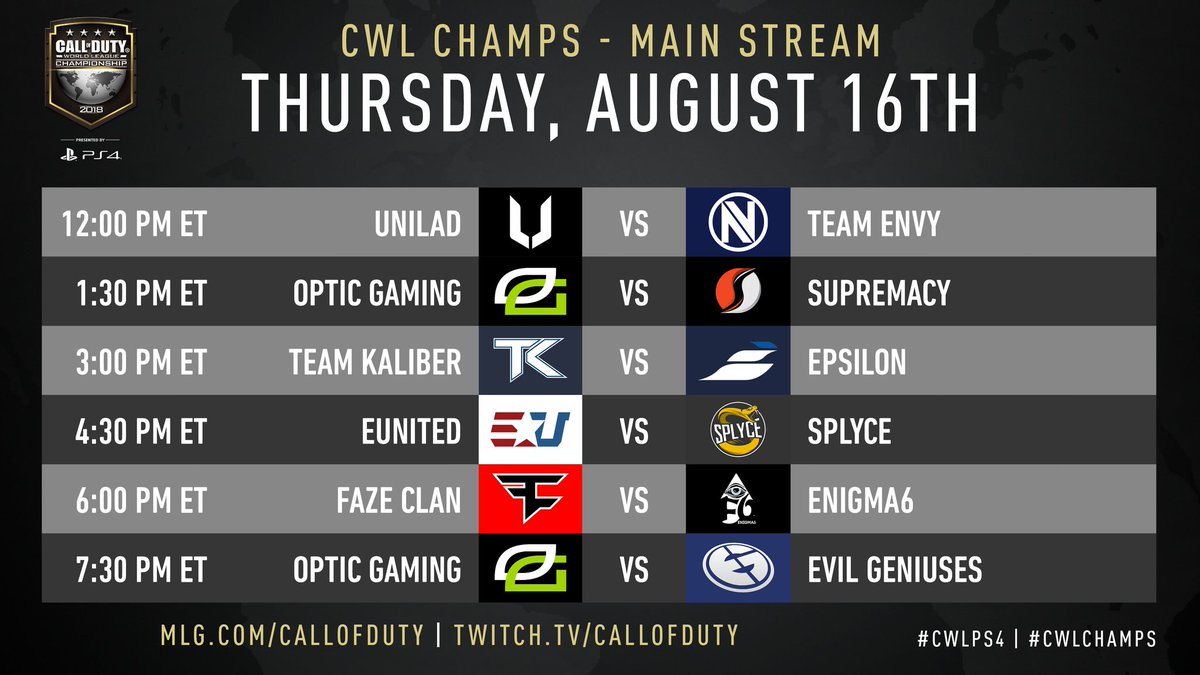 charlieINTEL's tweet photo. Day 2 of #CWLChamps is live! 

https://t.co/A0M4d9mHh9 https://t.co/r7kle0x5l5
