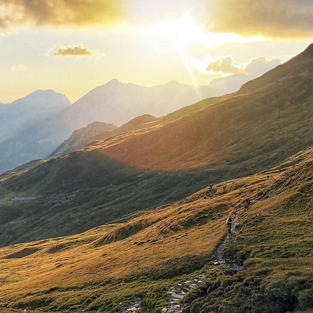 mtbswitzerland's tweet photo. #MTBswitzerland via @trailthomi -  Wieder mal zuhause in Davos. Auch ganz schön!
.
#davos #pischa #mtb #singletrail #sweethome #graubuendenbike #graubünden #lifebehindbars #sunset #mountains #sunflair  #inlovewithswitzerland #myswitzerland #epicshit #hom… https://t.co/YbjaQCVZwW https://t.co/vTbnJT9CYq