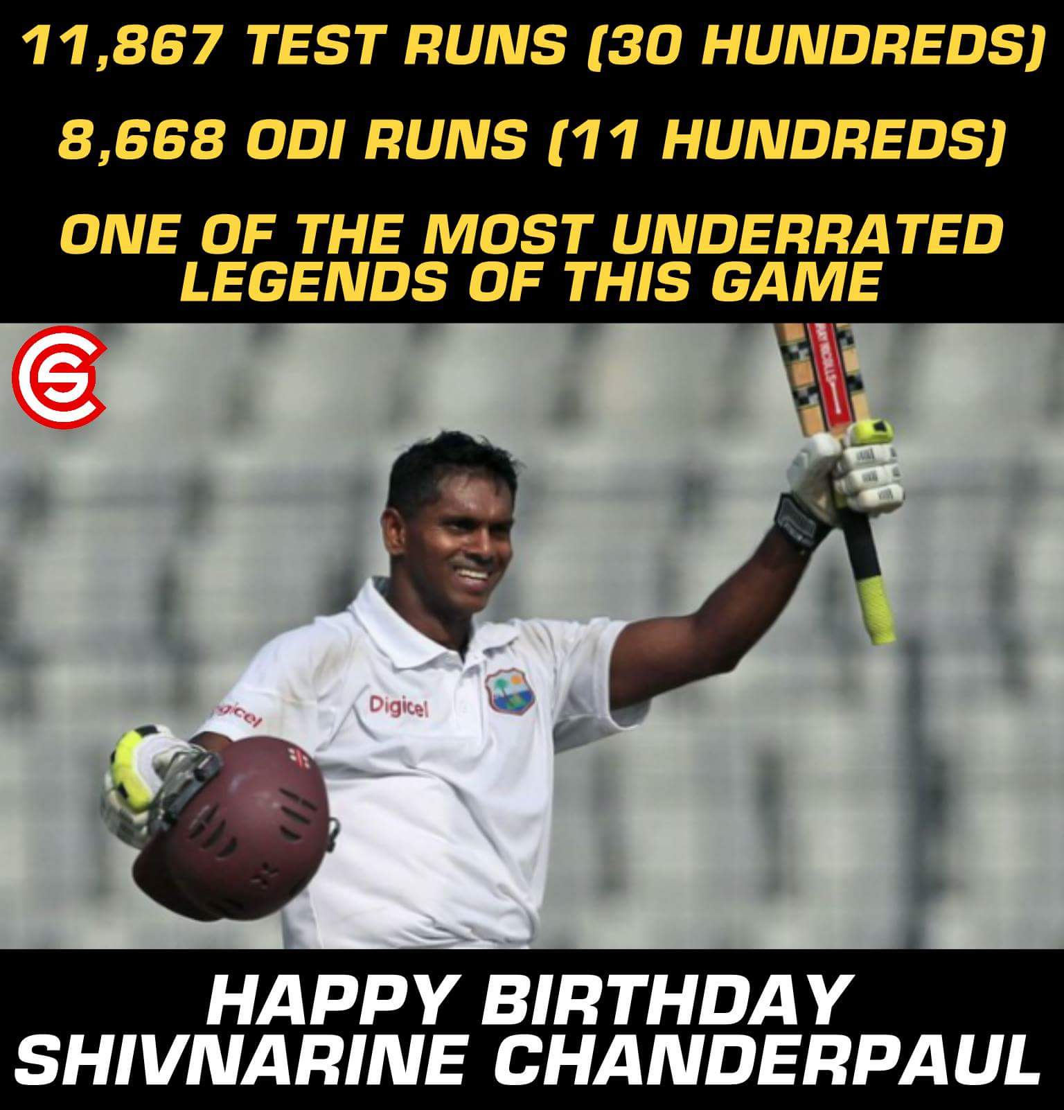 Happy Birthday, Shivnarine Chanderpaul!! 