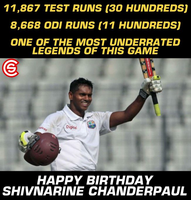 Shivnarine Chanderpaul&rsquo;s Birthday Celebration | HappyBday.to