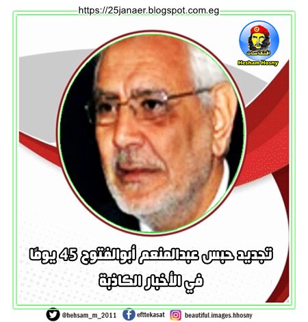 تجديد حبس عبدالمنعم أبوالفتوح 45 يومًا في "الأخبار الكاذبة"