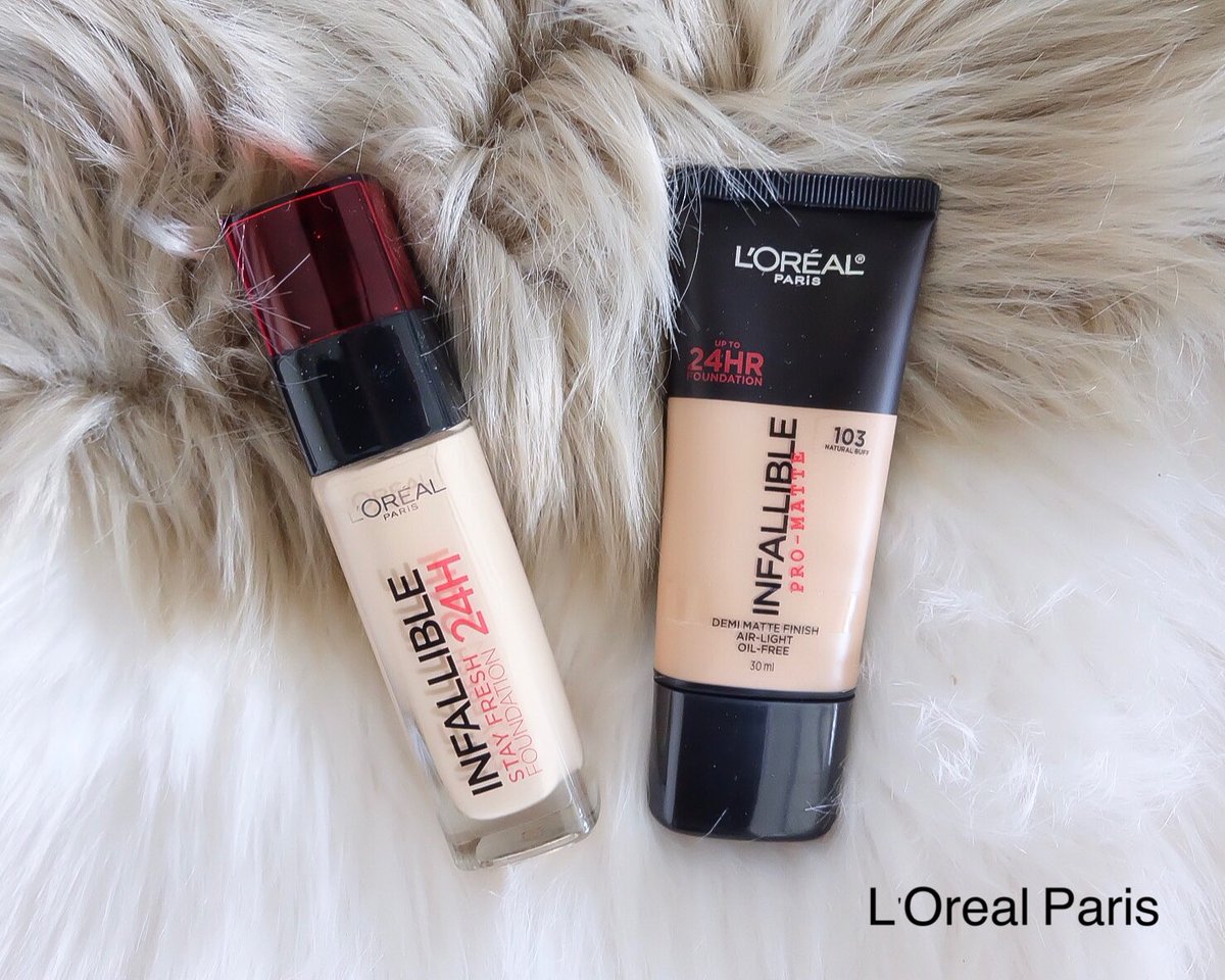 samipangsri's tweet photo. [แจก] รองพื้น 10 รางวัล🎉
รองพื้น L'Oreal Infallible มี 2 รุ่น แบบหลอดเนื้อแมทเหมาะสำหรับคนหน้ามัน และขวดแก้วเนื้อซาตินเหมาะสำหรับคนหน้าแห้ง สำหรับนี่ชอบ 2อย่างเลยคือมันเนียนไปกับหน้ามาก   พวกรอยคือเอาอยู่ ช่วงนี้ลดราคาอยู่เด้ออ มีของแถมเป็นฟองน้ำไปอี๊กกกก #MissionInfallible https://t.co/Sg6Q3JPpU9