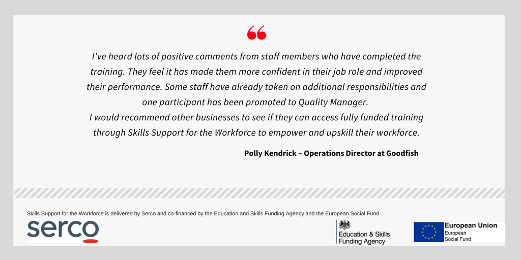 .@GoodfishLtd injects new confidence via Skills Support for the Workforce #SSW. Here’s how ow.ly/jG3W30lqBtn. Get in touch to see if your business is eligible for fully funded training: ow.ly/YZ9w30liTPw <a href="/StokeStaffsLEP/">Stoke Staffs LEP</a> @sslepgrowthhub <a href="/StaffsChambers/">Staffordshire Chambers of Commerce</a> #WellConnected