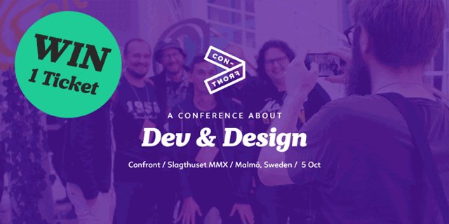 hakimel's tweet image. I’m speaking at @Confront_SE on Oct 5th and have 1 ticket to give away! 🎟 To win, retweet this and let me know why you want the ticket before Aug 19th. #confront18