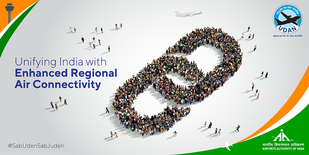 AAI_Official's tweet photo. #UDAN scheme has made regional air connectivity a reality. With 50% of the total seats priced at Rs. 2500 only, this scheme will help the aam aadmi fly and will also expedite development of the Indian aviation sector. #SabUdenSabJuden https://t.co/QMVvoeEzPa