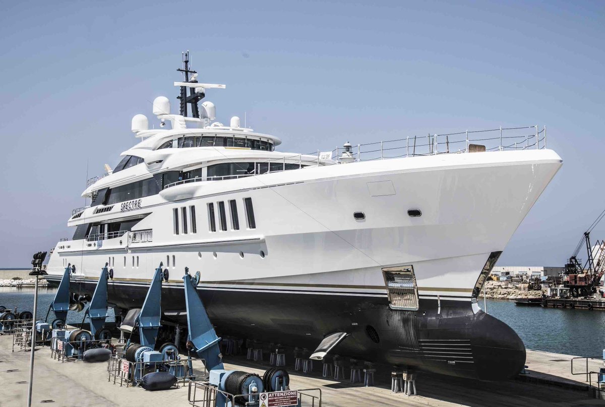 Commissioned by Jeanette and <a href="/JohnStaluppi/">John Staluppi</a> as their third James Bond-inspired yacht, 69-metre motoryacht Spectre was launched on August 10th at <a href="/BenettiYachts/">Benetti Yachts</a>’s facilities in Livorno, Italy... Find out more: ow.ly/uQfh50ienNP