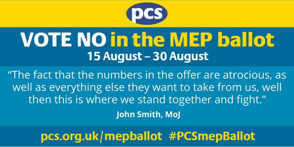 pcs_union's tweet photo. Emma is the latest member to tell us why she's voting no in the #PCS ballot on Ministry of Justice proposals to cut their terms and conditions and extend their hours https://t.co/IAuMfKHTmJ #PCSmepBallot https://t.co/jG1gayV2tD
