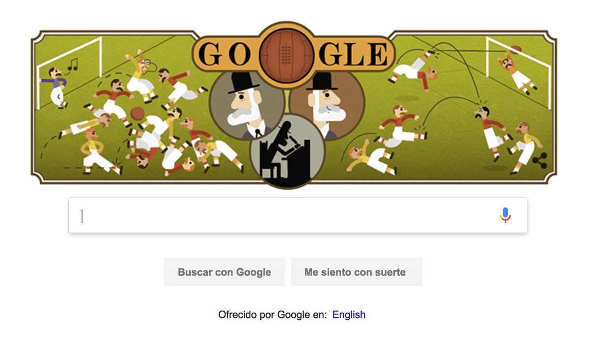 El doodle de hoy homenajea a Ebenezer Cobb Morley, el hombre que estableció las reglas de fútbol moderno⚽️ en 1863 🙌