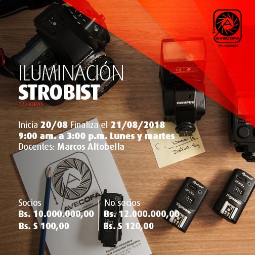 avecofa's tweet image. #Strobits
20/08 al 21/08 9 am a  3pm
+Info al 02127934623
#Curso #Fotografia