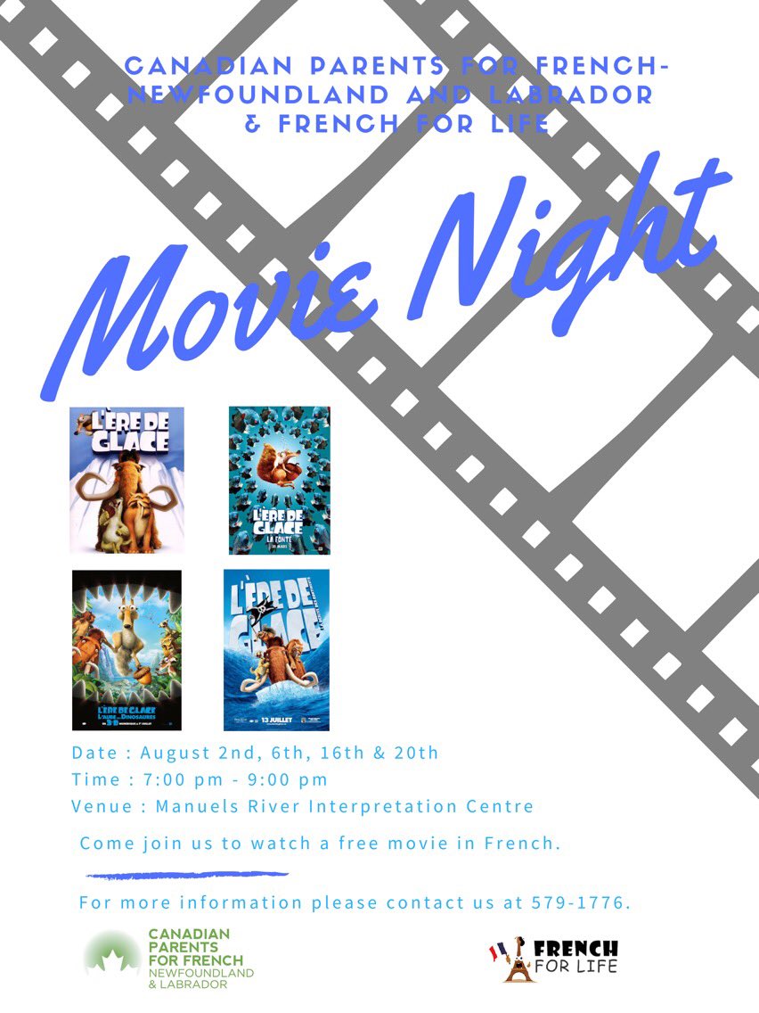 Did you miss our first two movie nights? If you did, don’t worry we are having another one tonight. 🙂 Our poster has all of the details. 🎞