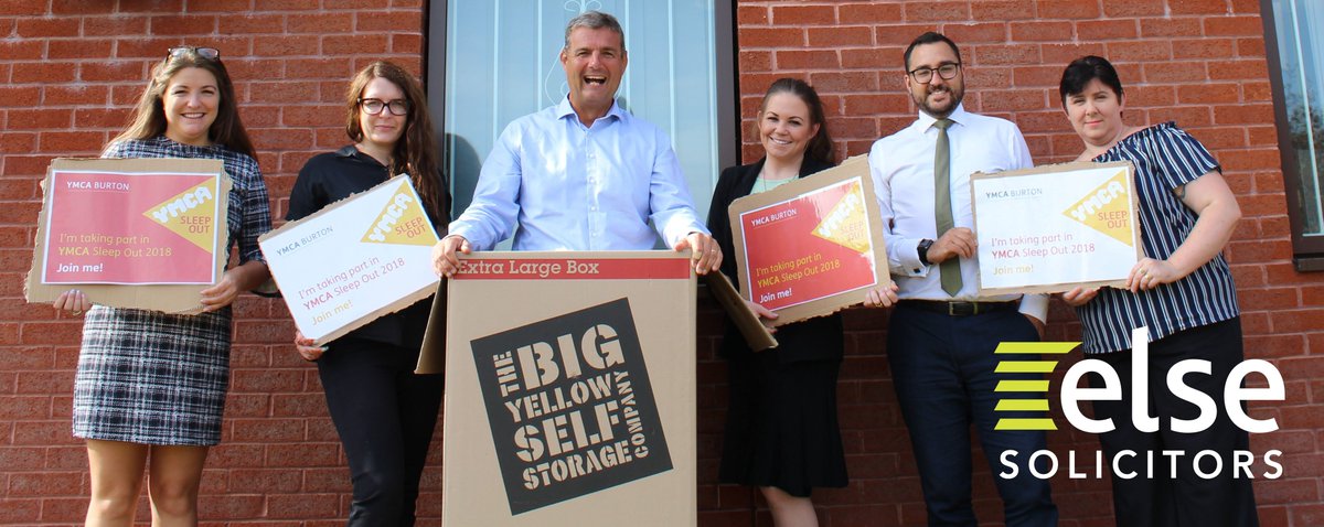 Else_Solicitors's tweet photo. #TEAMELSE are proud to support @YMCA_Burton in this years' #SLEEPOUT https://t.co/NL4wLQk3EY