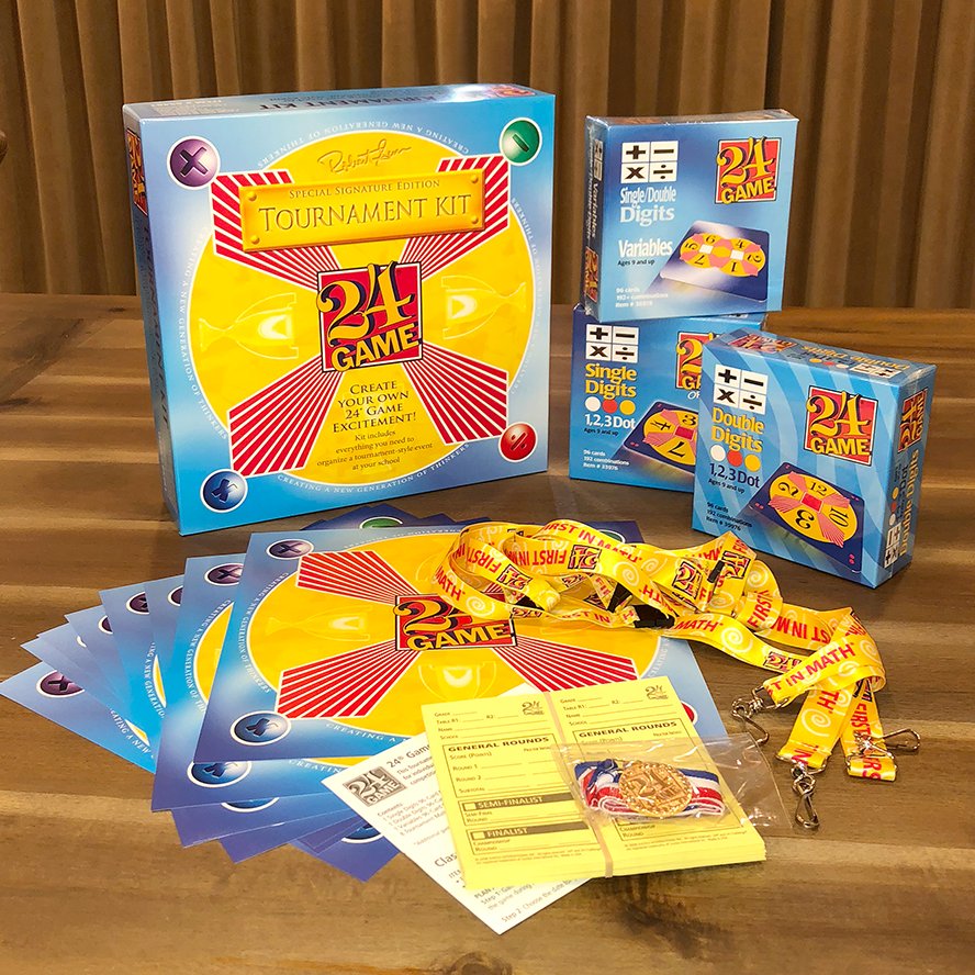 We're gearing up for back to school! Enter to win a 24® Game Tournament Kit for your classroom ($95 value). Simply FOLLOW US and FAVORITE this post. *RETWEET for an extra entry! Contest runs 8/15/18-8/29/18 - must be 18 or older. #24game #FirstInMath 👩‍🏫😍🤩