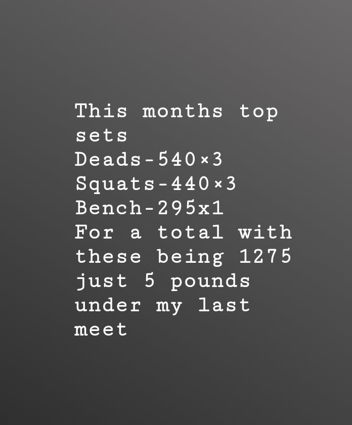 heathenpwlr's tweet photo. This months top sets of 531. This will be my last month of tbis program as im switching to something else.
#norsepowersupplements #sharestrength #powerlifting #crossfit #powerlifter https://t.co/AEmDnfiw1P
