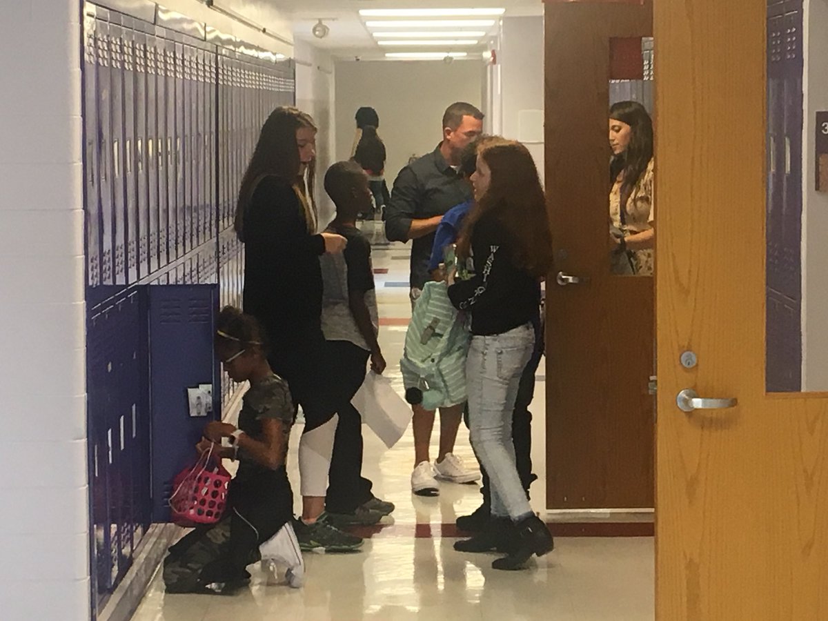 SuptMJBrown's tweet photo. At @ReynHAMS to see what our students think of the upgrades to the building. #firstdayoffirsts #reynproud https://t.co/wSqDQXVPyY