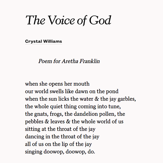 A poem for Aretha Franklin. poets.org/poetsorg/poem/…