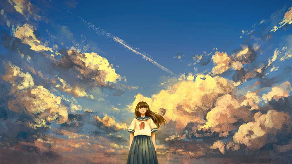 「夕焼け?️ 」|ふろくのイラスト