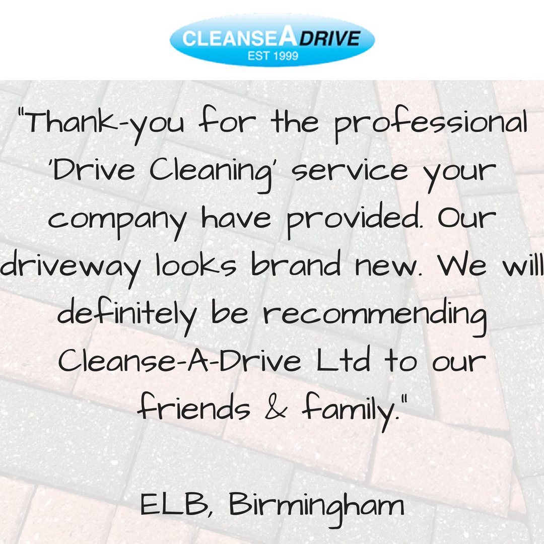 CleanseaDrive's tweet photo. A high percentage of our work comes from referrals and repeat customer orders. #Driveway #Cleaning #Bromsgrove #Redditch #Solihull #Birmingham https://t.co/rG2dbuKWSa https://t.co/p0Xz6QjHiT