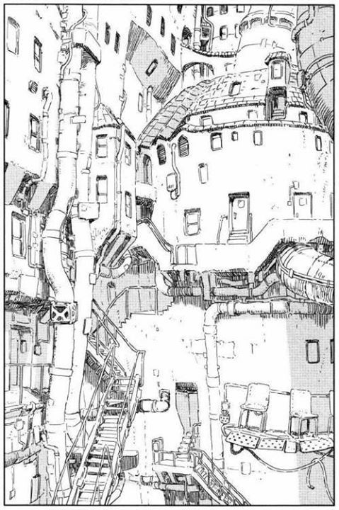 The world of Knights of Sidonia (manga by Tsutomu Nihei) reminds me a bit the environment of @ianmcque : 