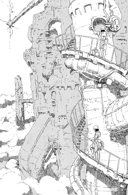 The world of Knights of Sidonia (manga by Tsutomu Nihei) reminds me a bit the environment of @ianmcque : 