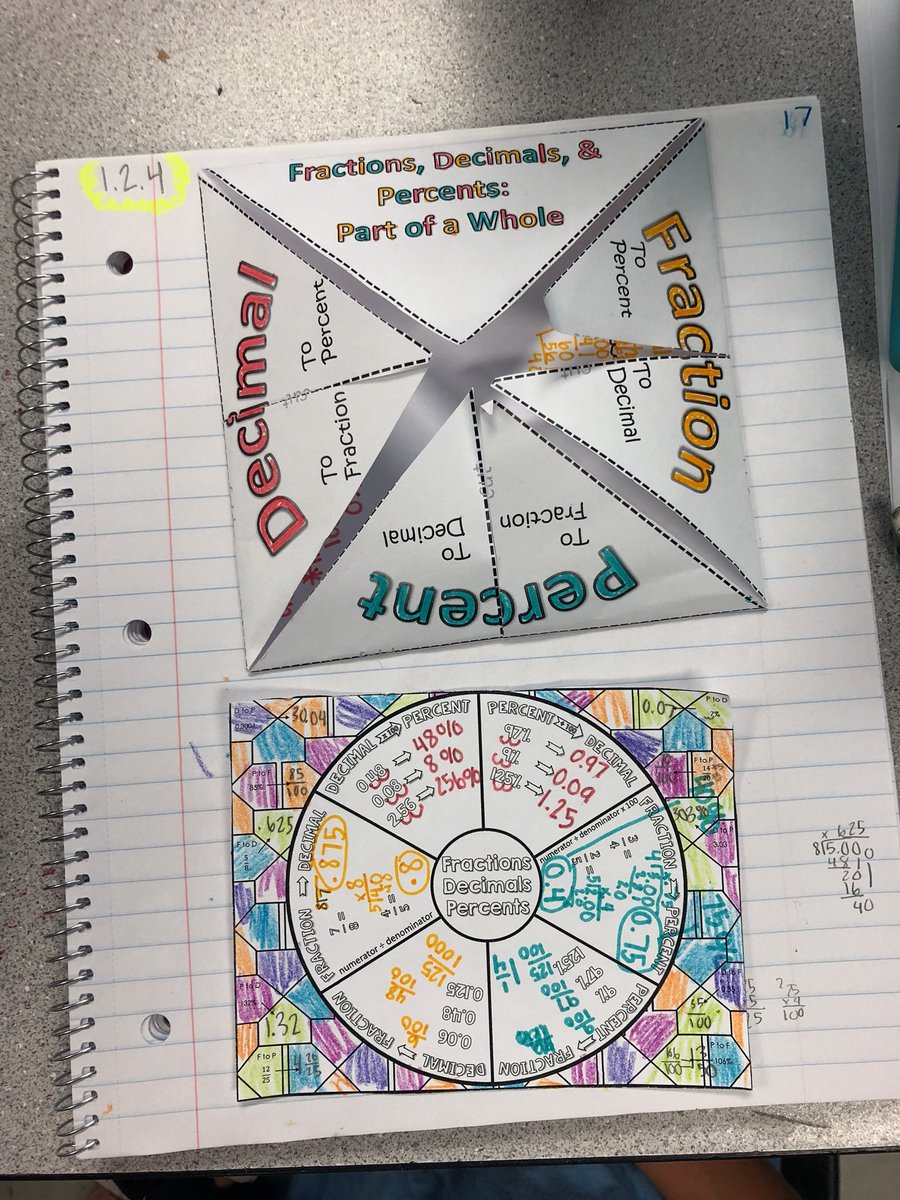 arbarker23's tweet image. Fractions, Decimals, and Percents Oh My!! 💙❤️💙 #ILoveFoldables #interactivenotebooks #LMSPATS