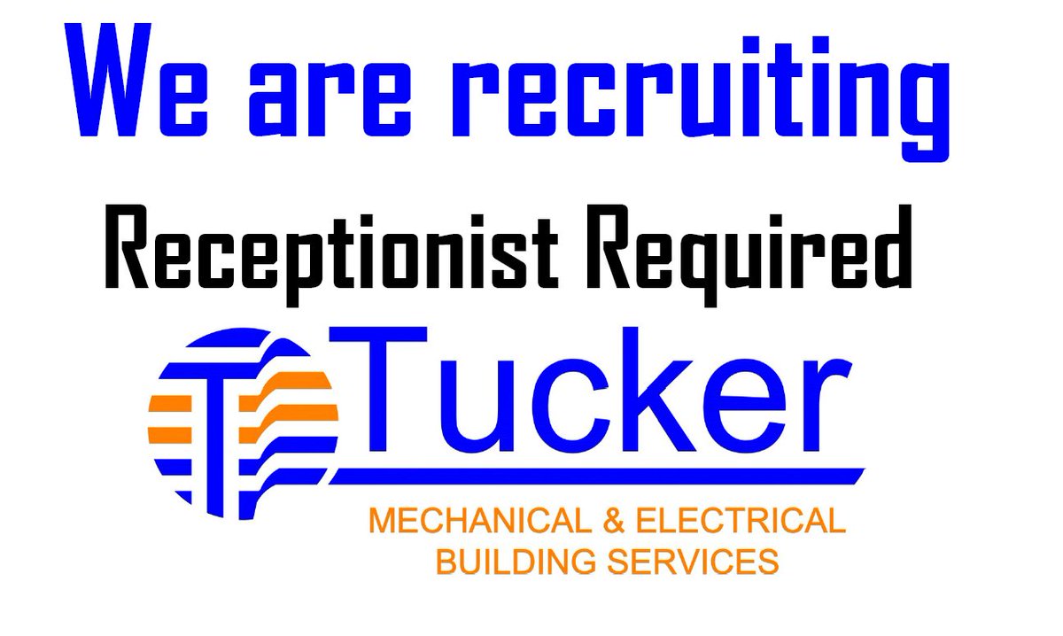 We are currently recruiting for a vibrant and experienced Receptionist to join our team.  

Please send CV and covering letter in the first instance to vacancies@tucker-me.com
Closing date Sunday 26th August 2018