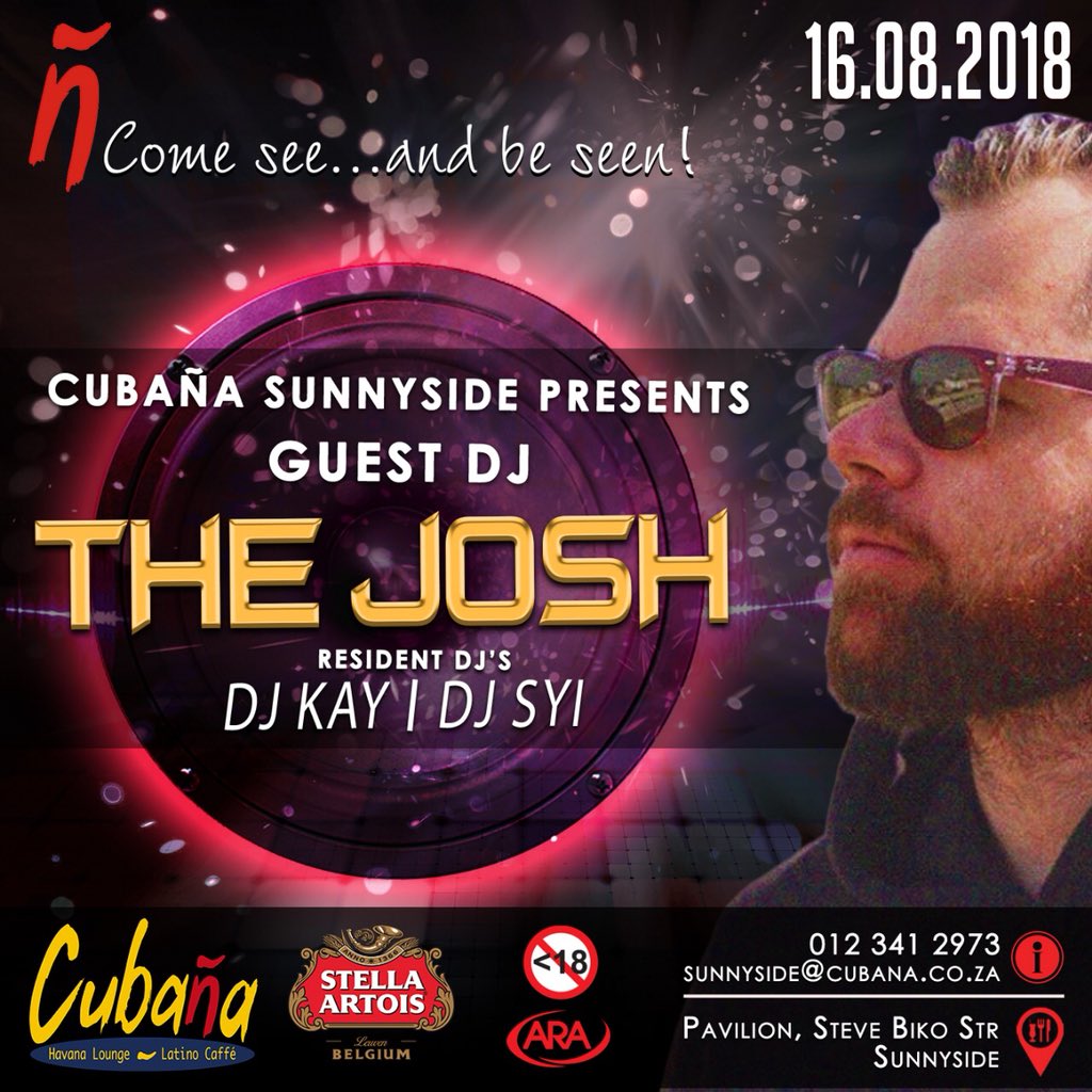 Come join us as we have one of the Best dj’s in <a href="/CityTshwane/">City of Tshwane</a> tonight and tomorrow #stellartios #comeseeandbeseen