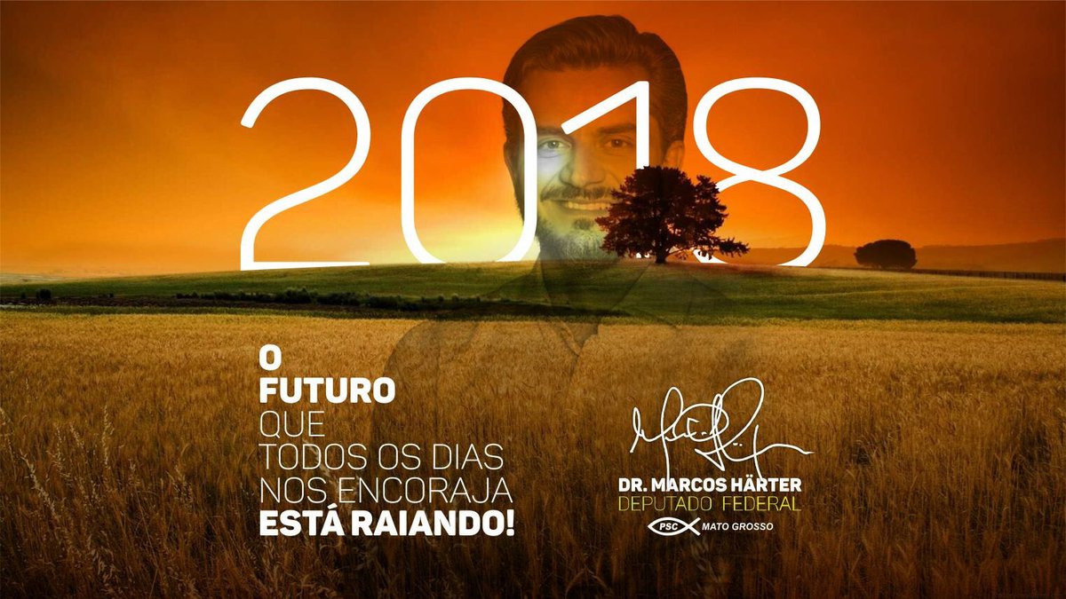 Hoje começa oficialmente a campanha! Sou candidato a Deputado Federal pelo Mato Grosso e meu número é 2018, pois esse é o ano de sermos diferentes. Conto contigo, pode contar comigo também. Bom dia!