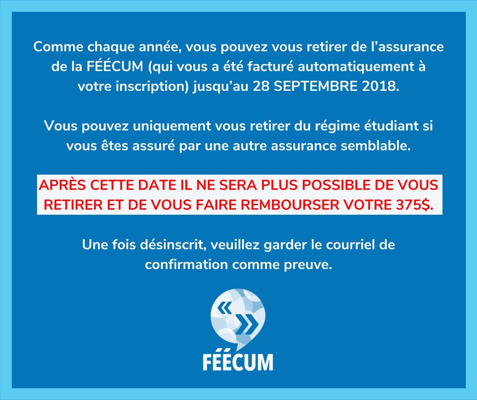Voici les informations concernant les assurances de la FÉÉCUM, consultez les liens pour plus de détails ! 😊