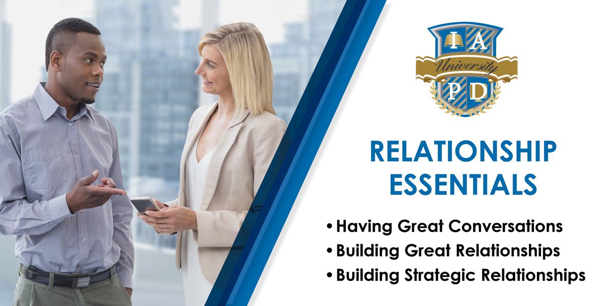 IAPD1956's tweet image. Relationships are essential in today's business world. Learn how to build and foster great relationships with IAPD University's Relationship Essentials track! bit.ly/2vNnxuR