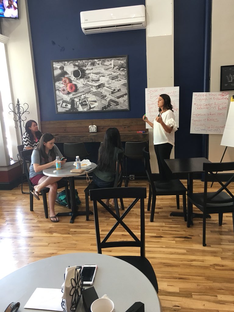 KathrynM101's tweet photo. LMS #CoffeeEDU happening now at Red’s Donuts! Loving the sharing and collaboration! @LCSJackets @LexMidSchool #LMSNewDay #ThePepperEffect https://t.co/dX76hZvuAK