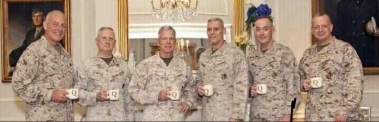 TerriPi57420413's tweet image. Hey MAGA folks, our military displays the Q mug. #QAnon #PrayingMedic #POTUS