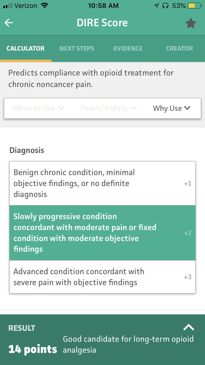 Mdcalc Com 384 Of 400 We Are In Dire Need Of A Change Amidst The Opioidcrisis Check Out The Dire Score When Initiating Opioid Tx Calc T Co Ssdtotfoes Recommended By Ameracadpainmed Created