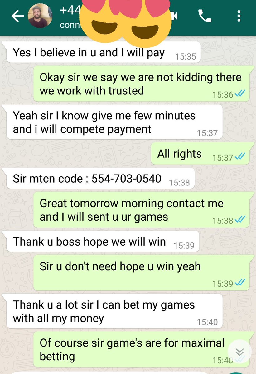 FixedTipss's tweet photo. Chat Proof ๐ช๐ช
New client from england ๐ด๓ ง๓ ข๓ ฅ๓ ฎ๓ ง๓ ฟ๐ด๓ ง๓ ข๓ ฅ๓ ฎ๓ ง๓ ฟ
All interested contact us whatsApp number +1 (563) 202-1774
#fixedmatches #soccer #INPLAY #Pronosticos #sport #bettingtips #BetOfTheDay #NEWS #bettingexpert #bet #tips #unibet #paddypower #sportpesa #fixedmatche https://t.co/cGp8WtTSN4