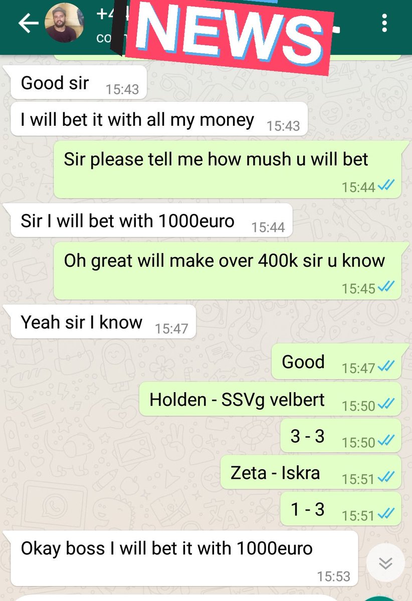 FixedTipss's tweet photo. Chat Proof ๐ช๐ช
New client from england ๐ด๓ ง๓ ข๓ ฅ๓ ฎ๓ ง๓ ฟ๐ด๓ ง๓ ข๓ ฅ๓ ฎ๓ ง๓ ฟ
All interested contact us whatsApp number +1 (563) 202-1774
#fixedmatches #soccer #INPLAY #Pronosticos #sport #bettingtips #BetOfTheDay #NEWS #bettingexpert #bet #tips #unibet #paddypower #sportpesa #fixedmatche https://t.co/cGp8WtTSN4