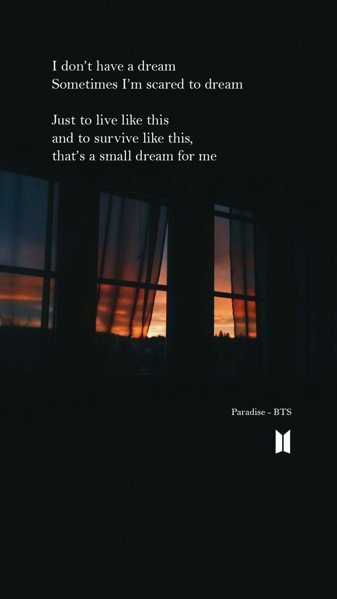 BTS Lyrics ⁷ on X: There's no need to run without the reason. Paradise -  BTS --- @BTS_twt #lyrics #quotes #inspiration #wallpaper #lockscreen  #aesthetic #mood #paradise #MotivationMonday #life #WednesdayWisdom   / X