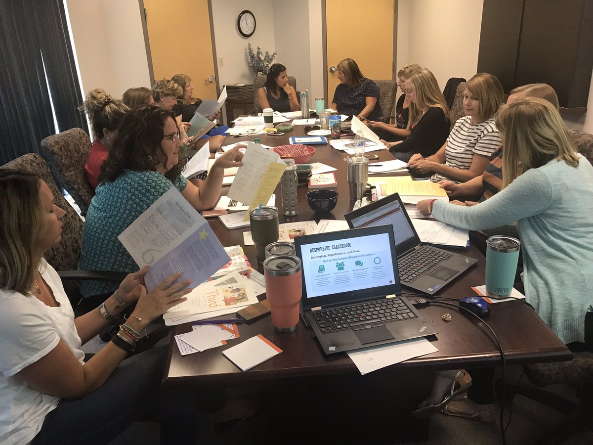 SASD teachers jump starting their new school year exploring Responsive Classroom and Kids 1st from Day 1 elements. #readyforschoolyear #buildingclassroomcommunity #teacherlearners