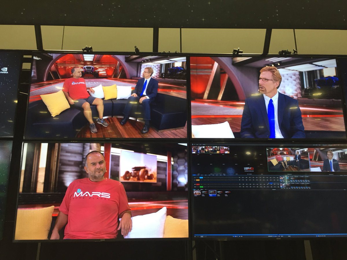 PMalsch's tweet image. How cool is that?! Kuban Altan, VP R&amp;amp;D @0Density interviewing with Steve Waskul in the #RealityEngine @StudioXperience set provided by @TEC_technicolor powered by @HP | @NVIDIA @siggraph2018