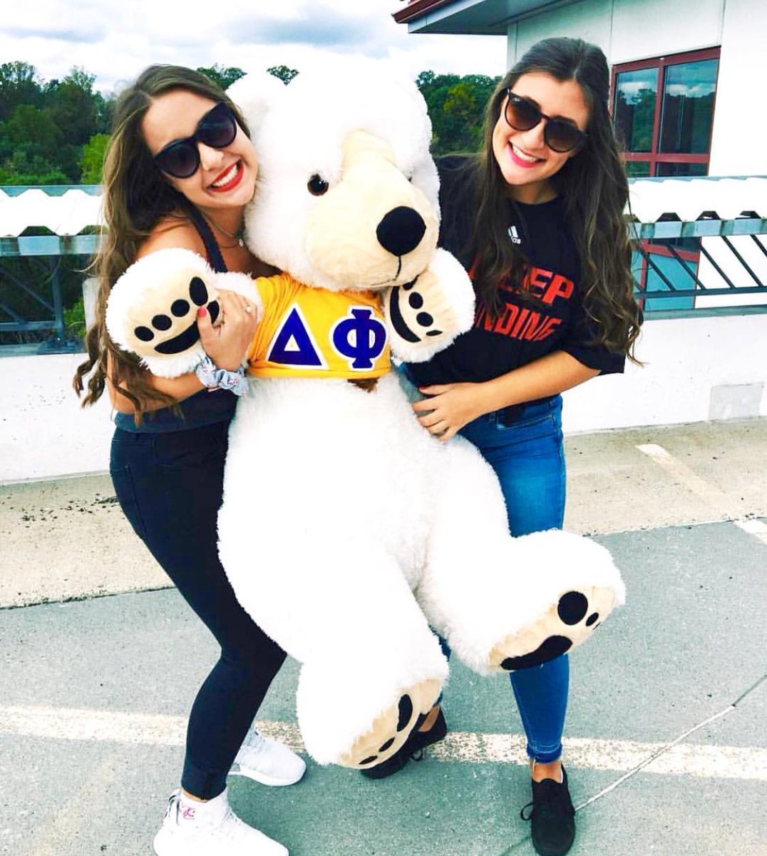 DPhiEIHQ's tweet photo. We cannot ‘bear’ one more moment away from our sisters! Summer is coming to an end, tell us what you are most excited for in Fall 2018!        📸 @dphiemsu https://t.co/Psx8VkZ1R8