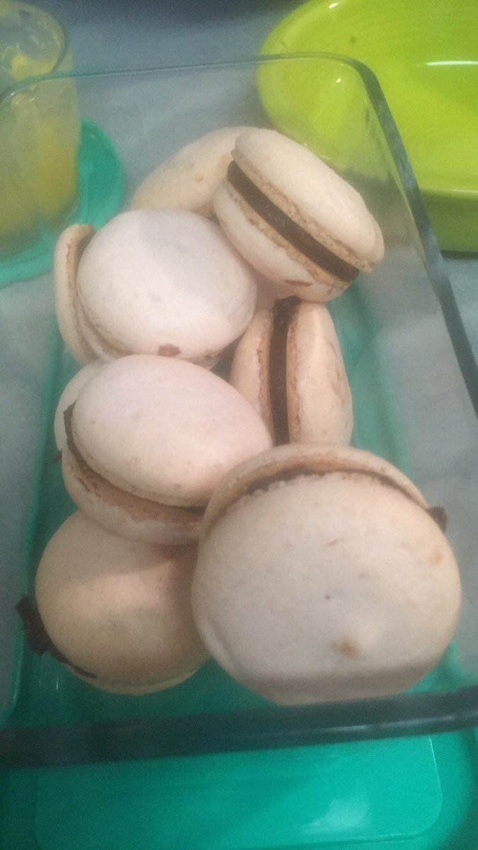 M_Bodde's tweet photo. Finally made some macarons!
Strawberry with chocolate ganache filling!
#yum https://t.co/H38H7O4ddO