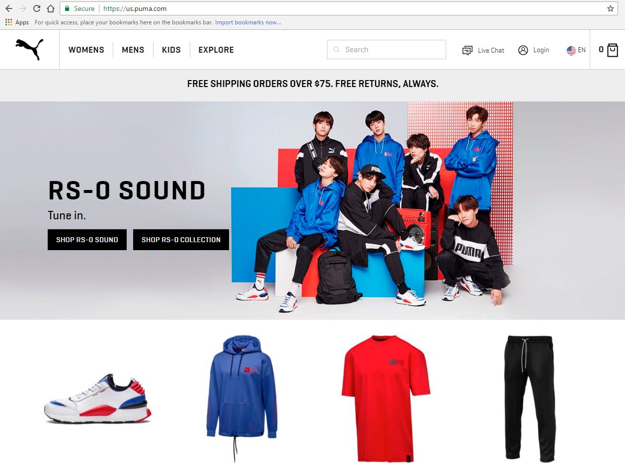 puma homepage