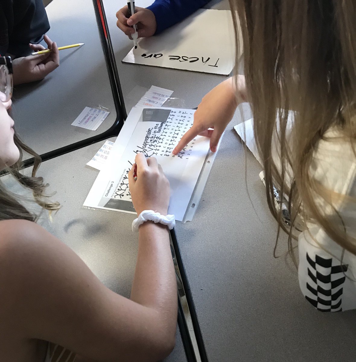 Decoding the rules of the hallway  in 8th grade LA today. #OneTeamFCS