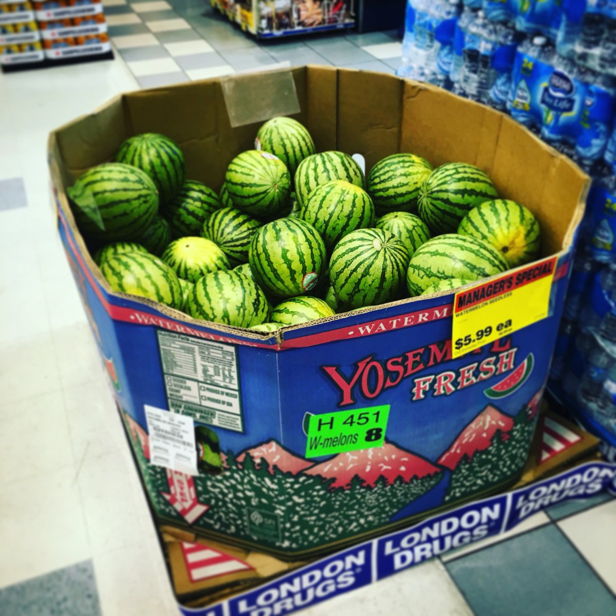 There’s just no tellin’
What next we’ll be sellin’
While quantities last
Come get your 🍉!