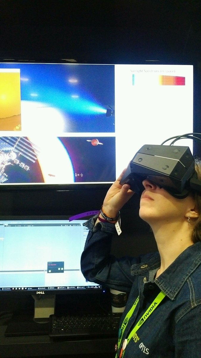 StarvrCorp's tweet photo. #SIGGRAPH2018 Alert. Don't miss @ANSYS (Booth 633) when you can see @NASA's #Cassini probe collected data using our new #StarVROne headset. It's out of this world! The simulation is based on real NASA data! #MadeForVisionaries https://t.co/5lJjCaQDMj