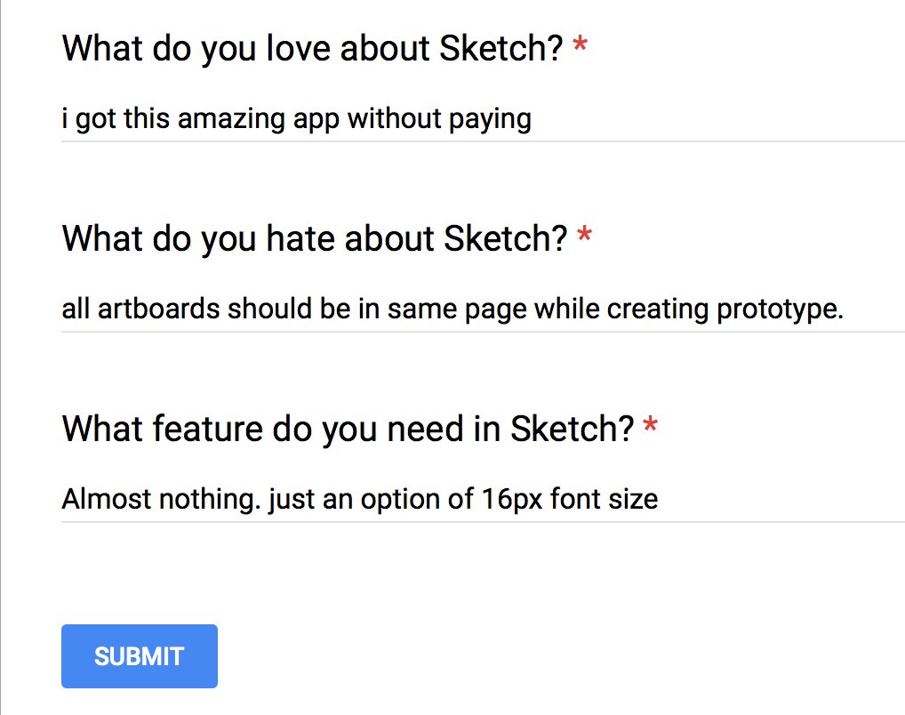 jivanshr's tweet photo. Tell us what you love and hate about @sketchapp https://t.co/psujN4orWo https://t.co/2ZWhZnwr5S