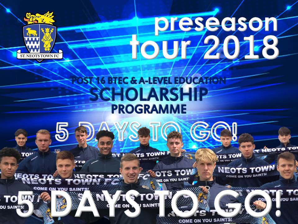 Exciting times... 5 days until our preseason tour! #U18YouthTeam #youthdevelopment #fulltimefootball <a href="/SNTFCYouthTeam/">YouthTeam <a href="/StNeotsTownFC/">St Neots Town F.C. Official</a></a> @StNeotsTownFC @theposhofficial <a href="/drfc_official/">Don(C)aster Rovers FC</a>