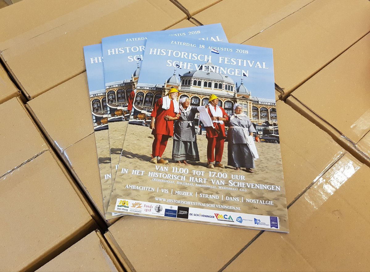 HFScheveningen's tweet photo. De dozen met programmaboekjes staan al klaar voor aanstaande zaterdag! #HFS2018 #scheveningen https://t.co/yKYXLzCW9i