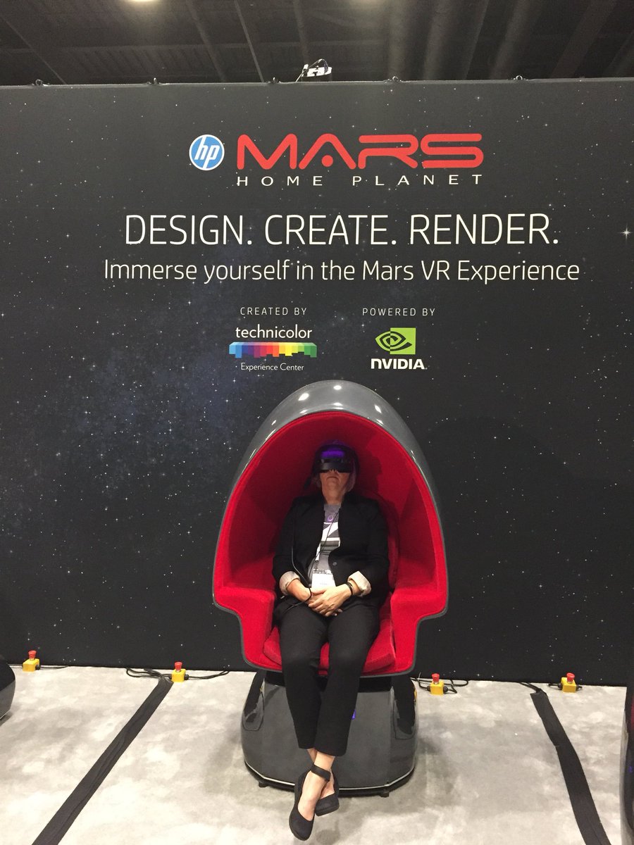 PMalsch's tweet image. Did you know the @GoPositron motion chairs running #HPMarsHomePlanet: The VR Experience created by @TEC_technicolor are powered by the @HP Z VR Backpack and @NVIDIA Quadro GPU? Come see for yourself! #StudioXperience, #SIGGRAPH18, #Keepreinventing, #reinventreality, #Mars